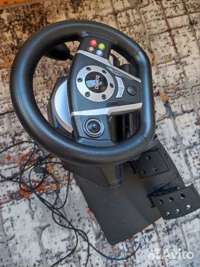 Игровой руль с педалями и коробкой передач