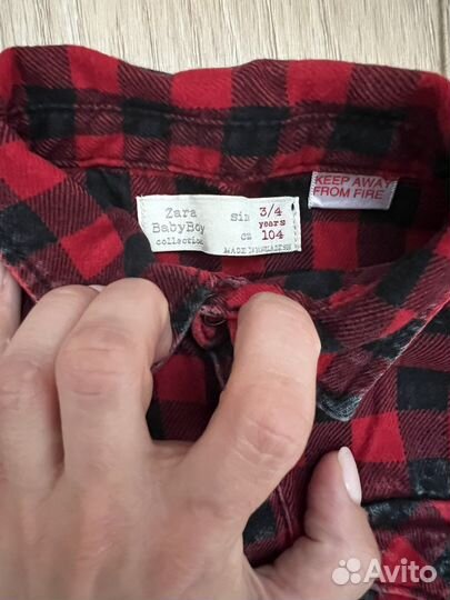 Рубашка zara 104 см