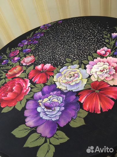 Шаль Платок Шёлк Коллекционная Ручная работа