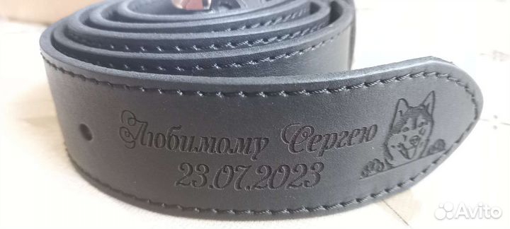 Мужской кожаный ремень ручн. работы. Из натуркожи