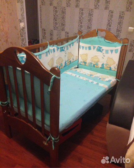 Постельный набор детский с матрасом 120 60