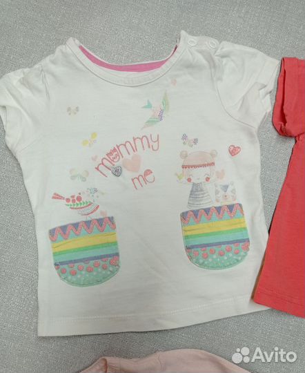 Пакетом одежда для девочки 68-74р