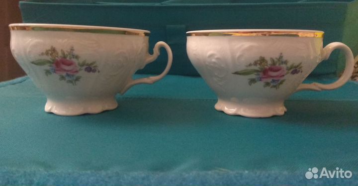 1 чайная пара bernadotte Мейсенский букет