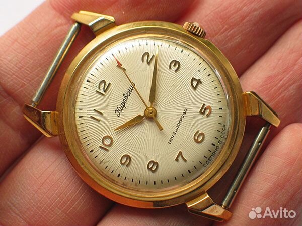 Часы Кировские краб позолота