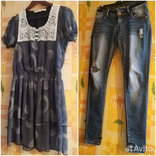 Пакет женских вещей 10 шт, р.46-50, обувь 37-38