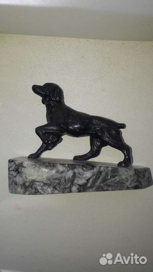 Статуэтка собака мрамор 1950х годов выпуск