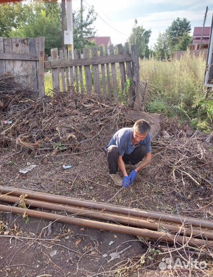 Уборка участков спил деревьев