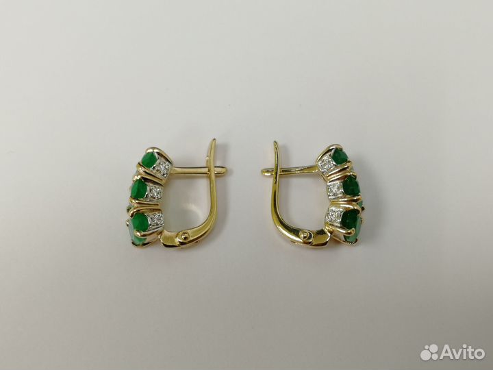 Серьги золотые новые 4,25 гр (D8)