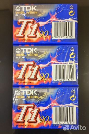 Кассеты Аудио Запечатанные TDK Т1 90 3шт