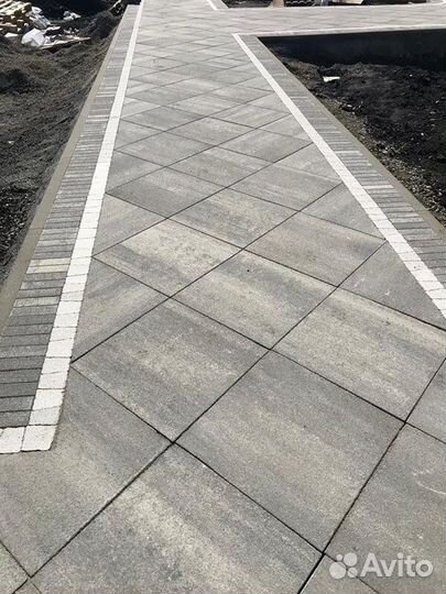 Тротуарная плитка, брусчатка Квадрат 500х500
