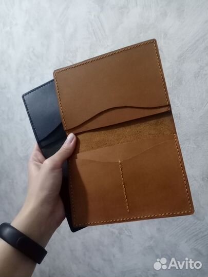 Обложка для документов натуральная кожа