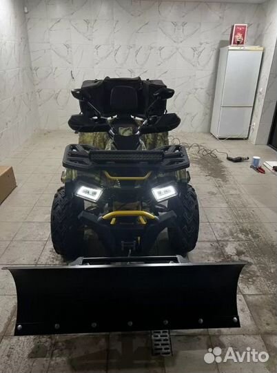 Отвал 122см AtvIron на квадроцикле Motoland 200