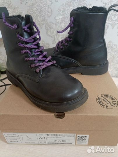 Ботинки осенние для девочки 32р
