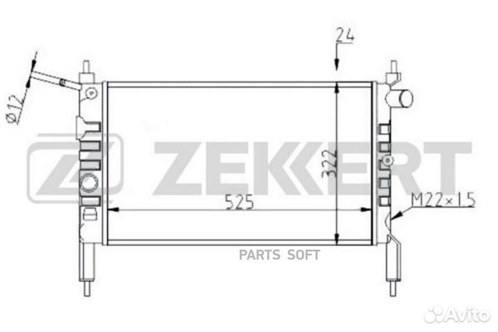 Радиатор охлаждения Опель Астра F 91