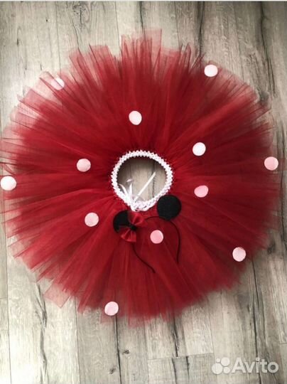 Костюм мини маус с майкой 3 года, ободок ушки мини