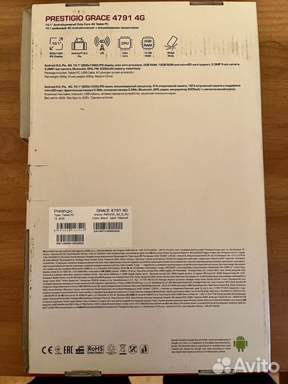 Планшет 10.1' 2GB/16GB prestigio grace 4791 4G