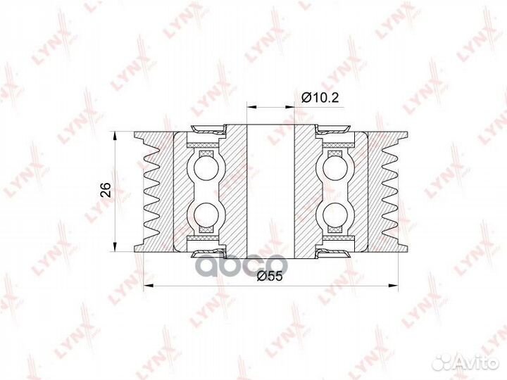 Ролик обводной приводного ремня PB7239 lynxauto