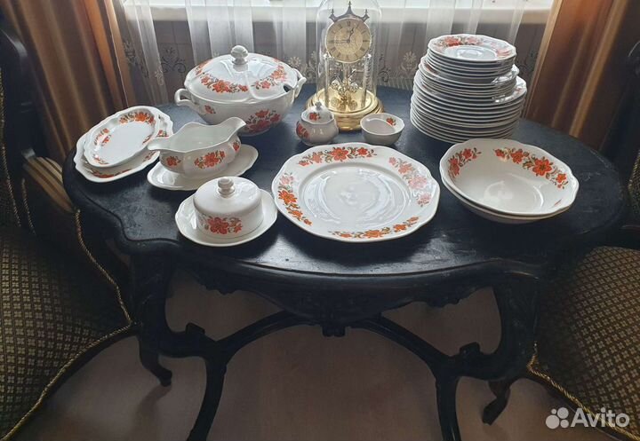 Набор столовой посуды сервиз bohemia чехословакия