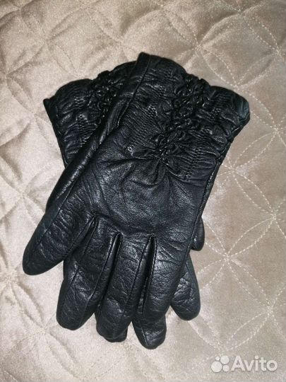 Перчатки женские кожаные 7.5 размер