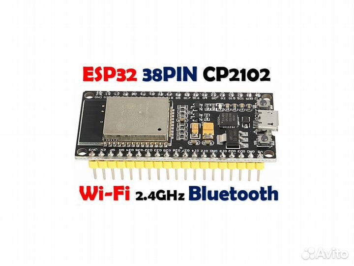 ESP32 контроллер 38PIN Wi-Fi Bluetooth CP2102