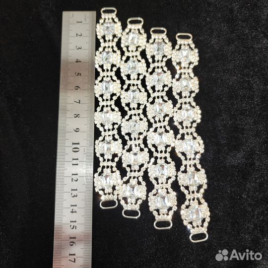 Коннекторы для одежды 4 шт со стразами