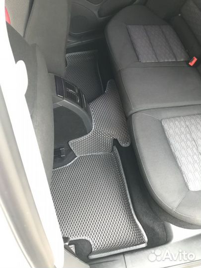 Эва авто коврики Октавия А5 с бортиками ева.eva 3d