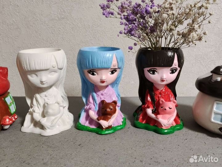 Кашпо девочка