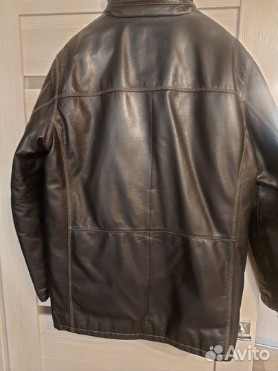 Кожаная куртка мужская бу 54