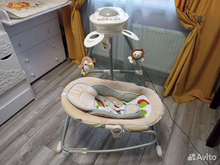 Детские электронные качели шезлонг