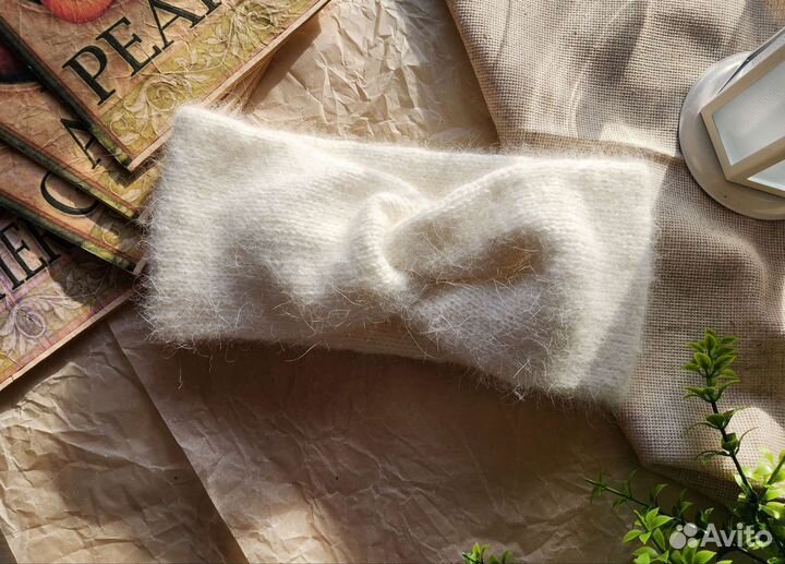 Повязка на голову из пуха норки