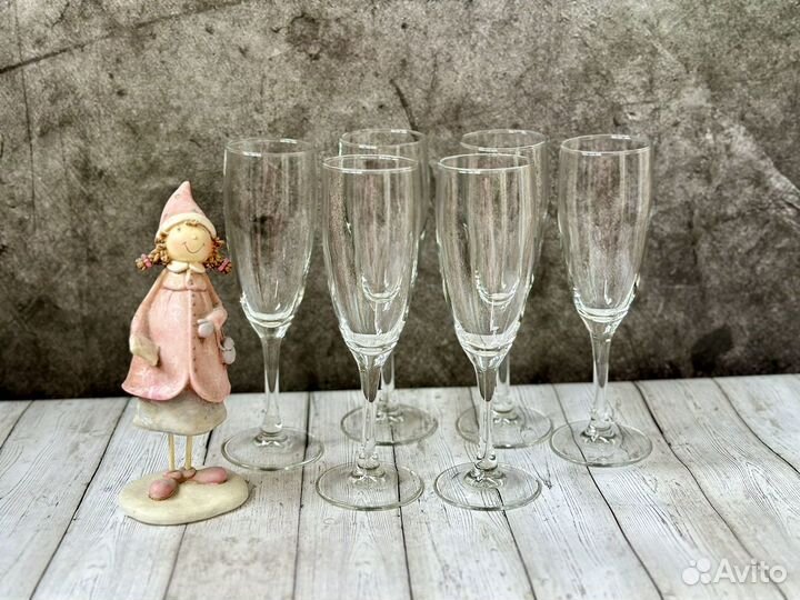 Бокалы / фужеры для шампанского 6 шт