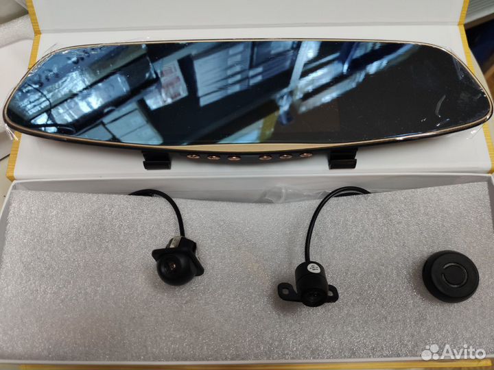 Зеркало-регистратор+передняя+задняя парковка