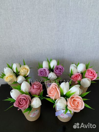 Букет цветов из мыла