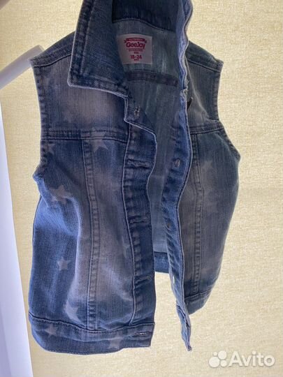 Джинсовая жилетка для девочки