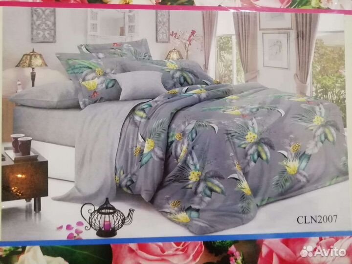 Постельное белье евро поплин