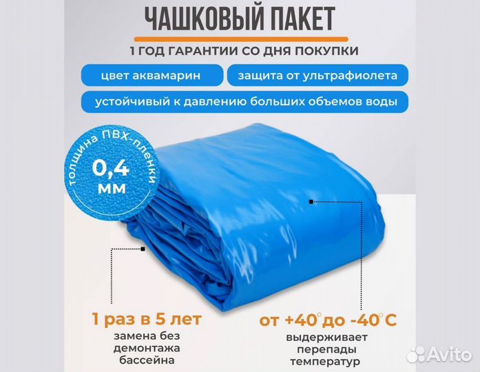 Каркасный бассейн 244 на 125