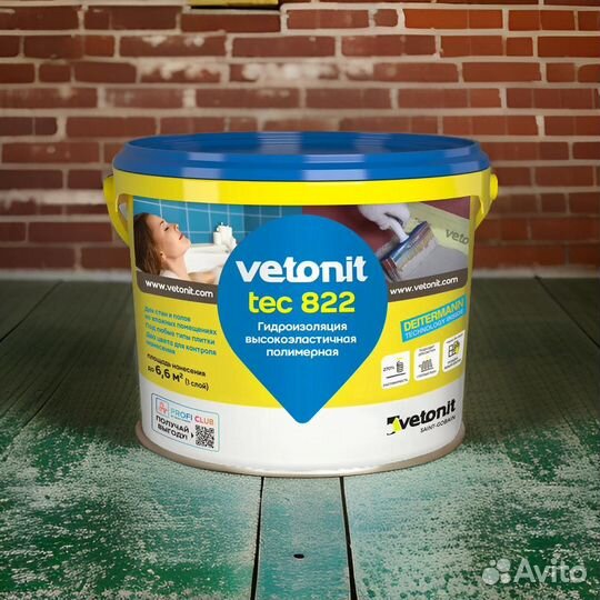 Гидроизоляция эластичная Vetonit Tec 822 серый 4 к