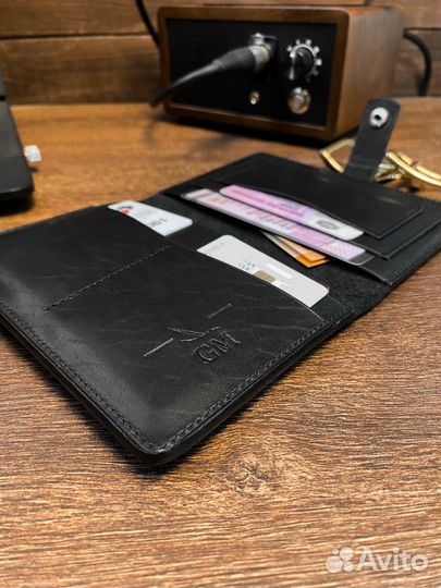 Обложка для автодокументов натуральная кожа