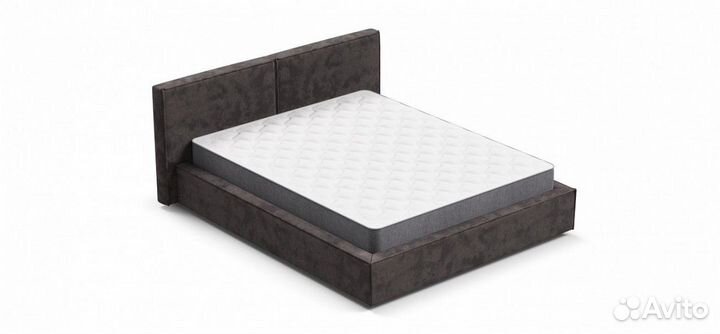 Кровать Nord Alkantara серая 160*200