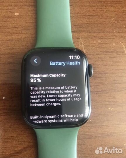 Часы apple watch 7 45 mm green