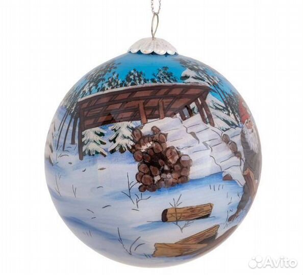 Эксклюзивный новогодний шар 2024 ручной работы