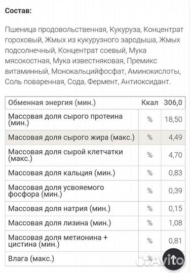 Комбикорм Брюхокорм Рост для Бройлеров