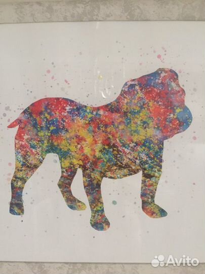 Интерьерная картина английский бульдог