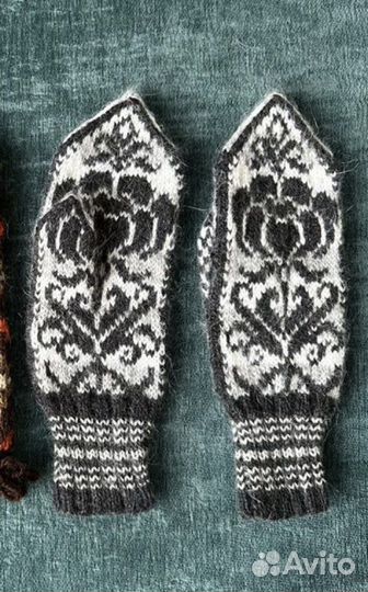 Шерстяные варежки