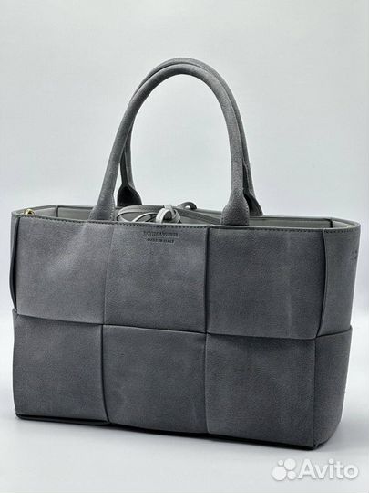 Сумка тоут Bottega veneta замш с косметичкой