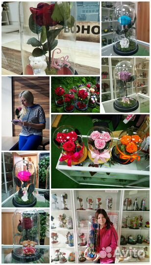 Флорариум. Роза. Пионы. Цветы в колбе. Подарок, от