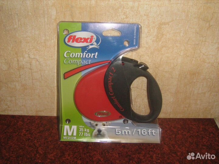 Поводок рулетка Флекси 5м до 12, 25, 35, 50, 65кг