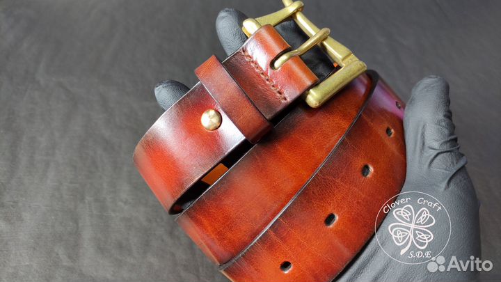 Ремень мужской кожаный