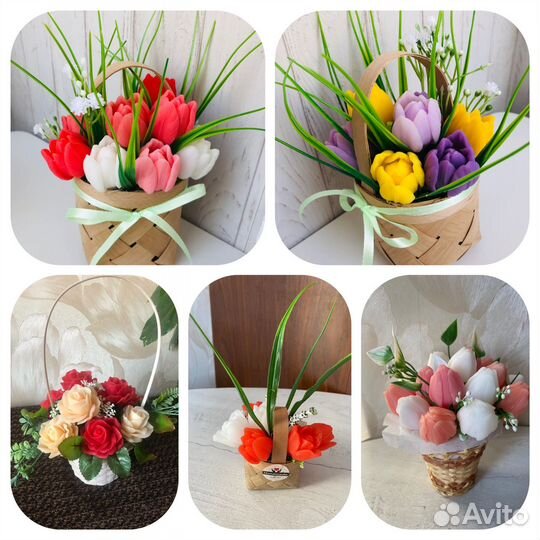 Мыло ручной работы букеты