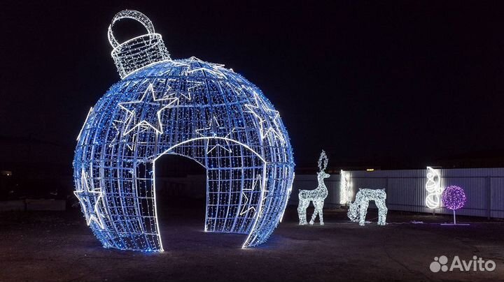 Светодиодные фигуры снеговик